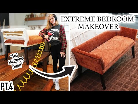 This $60 Bench Got a LUXE Makeover!| Bedroom Makeover Pt. 4