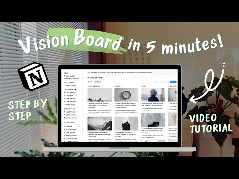 Make a simple vision board template in Notion | Beginner's Tutorial