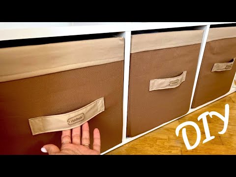 I'll show you how to sew a storage box that can be washed. I sew easily from fabric and cardboard