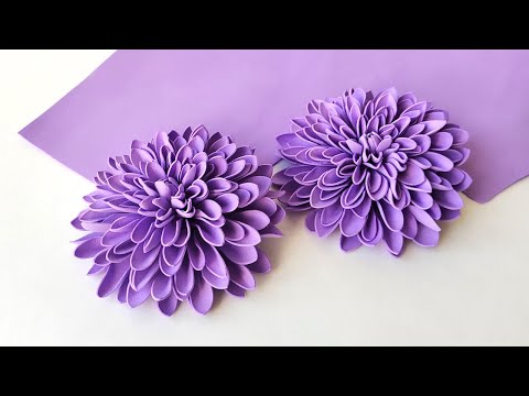 ПРЕКРАСНЫЕ, НЕЖНЕЙШИЕ ХРИЗАНТЕМЫ ИЗ ФОАМИРАНА!!! без шаблона. DIY/Foamiran chrysanthemum