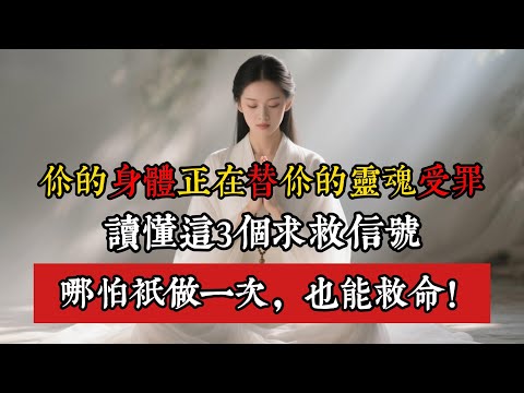你的身體正在替你的靈魂受罪：讀懂這3個求救信號，哪怕只做一次，也能救命。 #中醫養生 #佛學智慧 #焦慮症 #身心健康 #情緒排毒 #白隱禪師 #內觀冥想 #身體風水 #因果病 #佛法