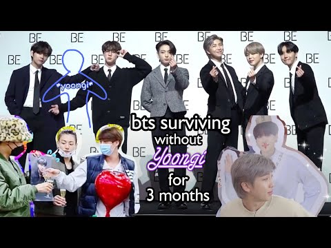 BTS when yoongi was absent for 3 months!
