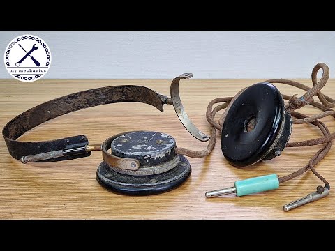Antique Headphones with Broken Electronics - Restoration