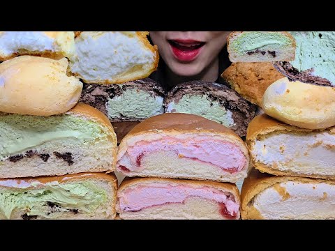 편의점 신상빵 먹방)신상빵 다모여라🥯🥞🥐찐맛도리들만 다모였어요 피스타치오크림빵,모찌빵,딸기생크림빵먹방