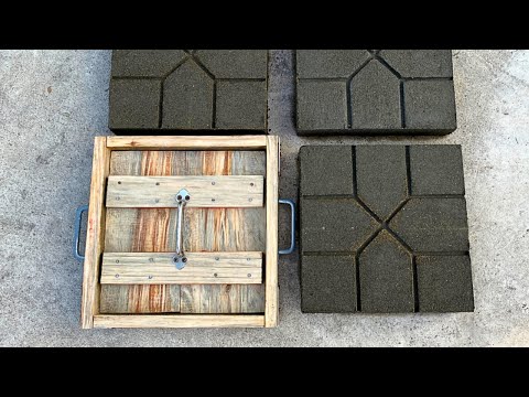 How to make bricks to decorate the garden with cement - From pine molds