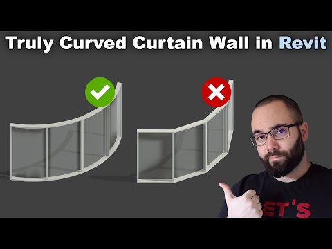 Curved Curtain Wall in Revit Tutorial