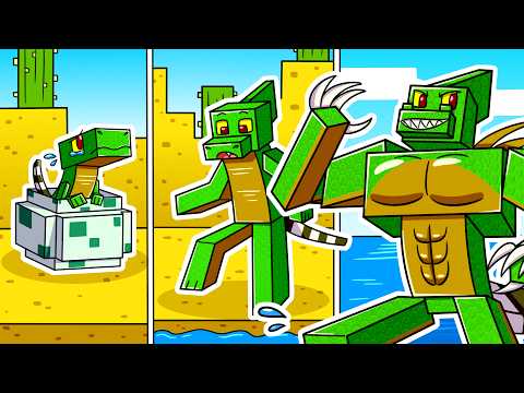 I Survived 100 DAYS as a JESUS LIZARD in HARDCORE Minecraft!