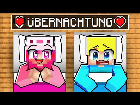 Ukri und Lea ÜBERNACHTUNG in Minecraft!