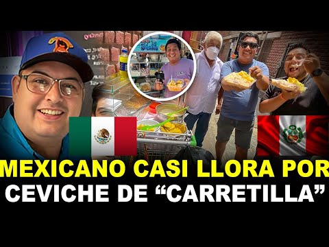😳 ¡No lo podía creer! 🇵🇪 Mexicano se RINDE ante el CEVICHE peruano CARRETILLERO de 15 soles en shock
