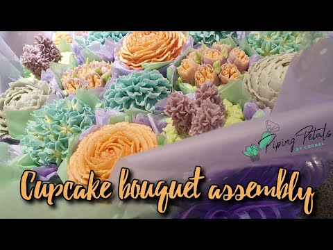 How to assemble a cupcake bouquet