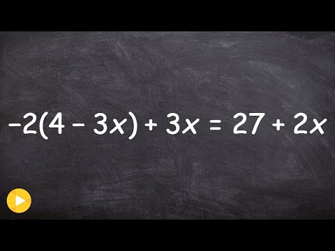 How to solve a multi step equation with a variable on both sides