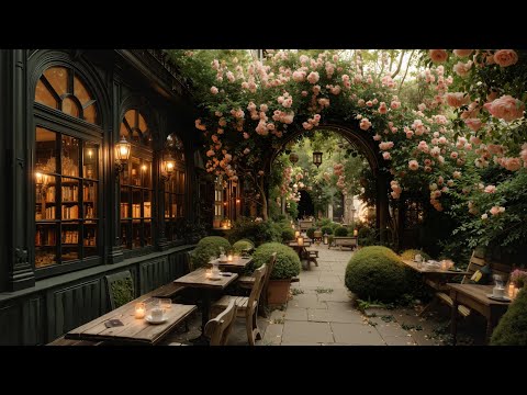 Morning Spring Jazz at a Cafe in the Forest | Smooth Jazz Music to Calm Your Mind