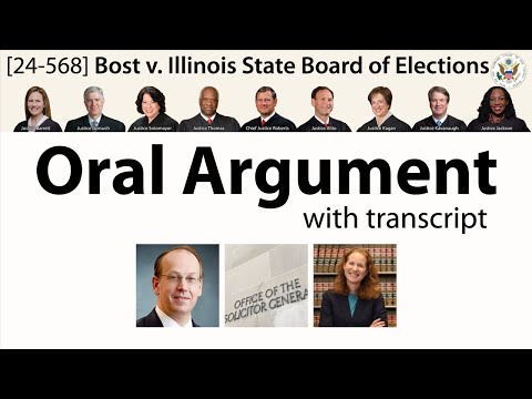 Oral Argument on counting mail-in ballots after the election: Bost v. Illinois Board of Elections