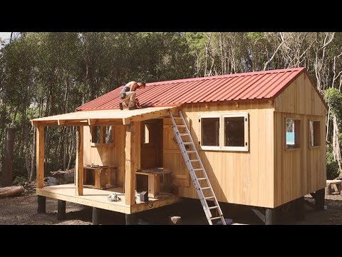 Man Spends 210 DAYS Building Wood CABIN in Volcanic Island | START TO FINISH