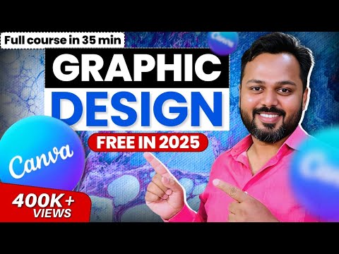 Graphic Design Full Course 2025 - Free Tutorial in Hindi | Canva Tutorial for Beginners