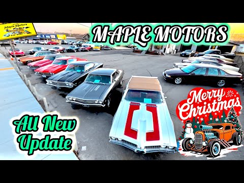 LOT WALK MAPLE MOTORS Christmas Special “ NEW DEALS “ Classic American Hotrods Best Prices HOODS UP