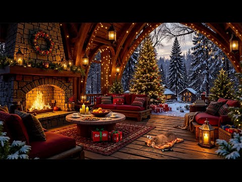 Calm November Winter Morning at Cozy Porch Ambience❄️ Smooth Jazz Instrumental Music for Good Mood