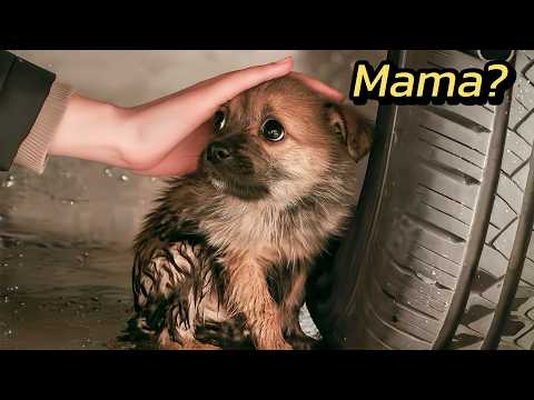 Tiny Puppy Heartbroken After Separated from Mother. He Followed Everyone Hopelessly