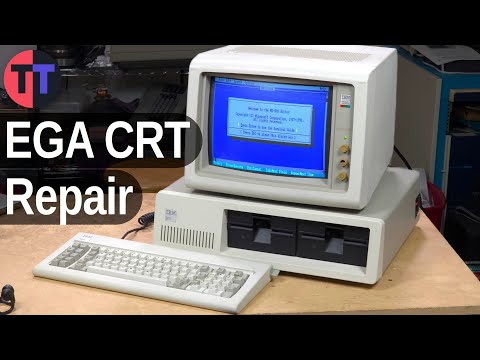 IBM 5154 EGA CRT Monitor Repair...Eventually