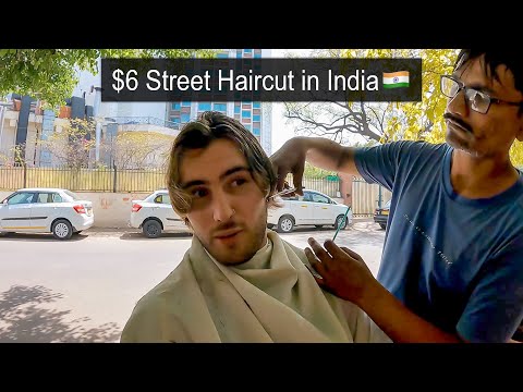 $6 Street Haircut in India 🇮🇳
