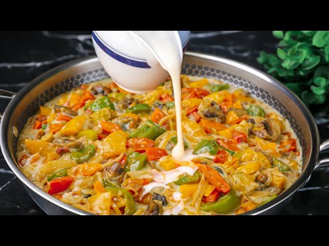 The Most Tender One-Pan Creamy Vegetable Stew! Is Pure Comfort!😋