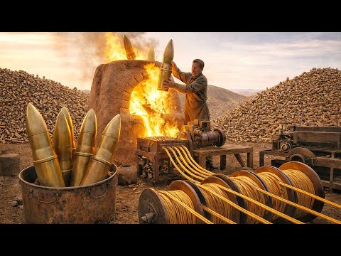 Millions of waste bullets are converted into brass wire | incredible recycling process