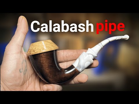 Making a Wooden Calabash Pipe from Scratch | Unique Handcrafted Pipe