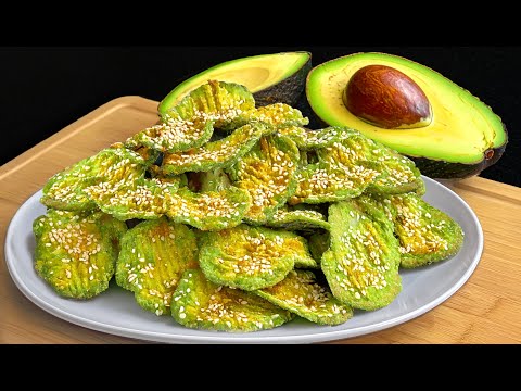 Only 3 ingredients!  Healthy keto avocado chips in 5 minutes!