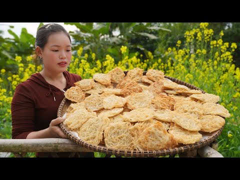"First time making Fried Sweet Potato Cake to sell on the street | Trieu Mai Huong".