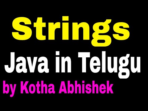 Strings in Java in Telugu