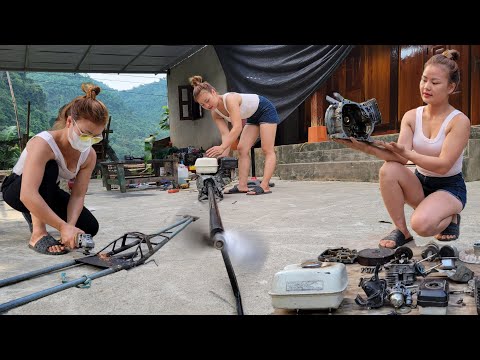 Genius girl - Repaired the fisherman's entire HONDA Gx200 engine