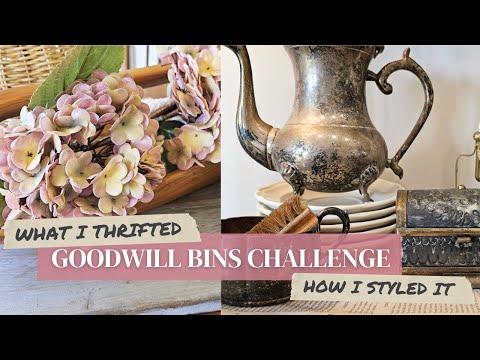 GOODWILL BINS TREASURE HUNT & DIY DECOR • NEW VINTAGE THRIFT FINDS STYLED BEAUTIFULLY