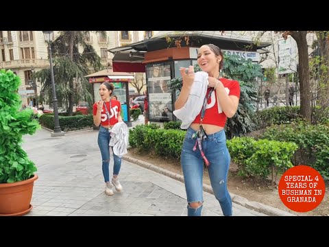 #Bushman_prank in Granada city Part 28. funniest reactions. statue prank