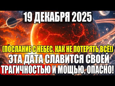 19 ДЕКАБРЯ — САМАЯ ОПАСНАЯ И МОЩНАЯ ДАТА! Срочные советы, чтобы не потерять всё