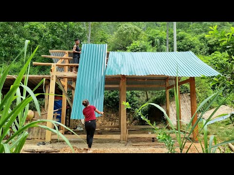 Full video 50 days; Build a wooden house in 2023, harvest green vegetables to sell at the market