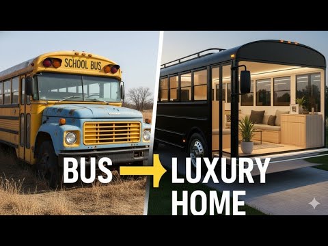 They Turn This School Bus into an Amazing House | Full Build @lifeanywhere