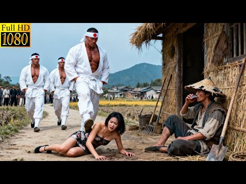 Japanese samurai kicks a village girl—a kung fu master storms in the camp and kills him on the spot