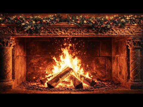 Medieval Christmas Fireplace | Relaxing Campfire Crackling | Holiday Ambience (No Music)