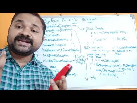 Built-in Exceptions in Java with examples || Types of Exceptions || Checked Exceptions || Unchecked