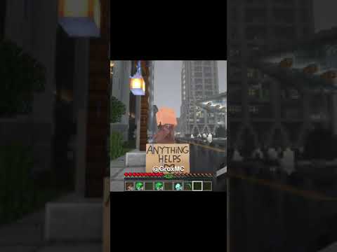 a homeless villager in minecraft