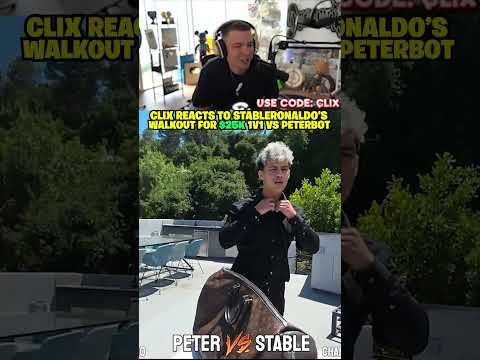 Clix REACTS to Stable Ronaldo's WALK-OUT for $25k 1v1 Vs Peterbot 🔥