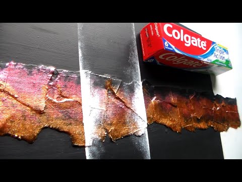 New Textured Abstract Painting with Colgate Box