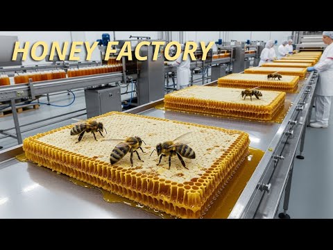 How Honey Is Made in a Factory | Filtering, Bottling ( Full Process)