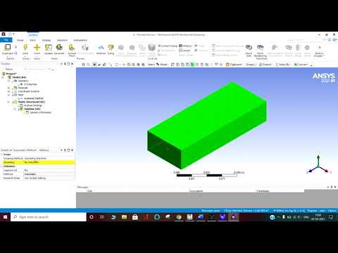 Thermal Stresses due to temperature variation in Ansys.