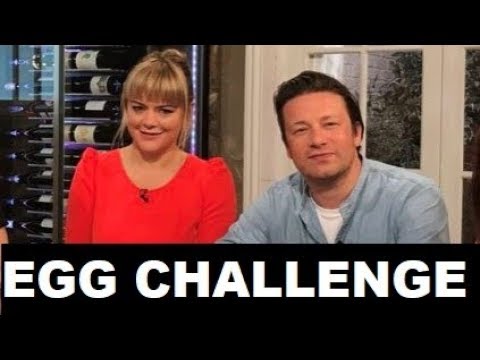 Jamie Oliver Egg Challenge against Marianne Lumb on Saturday Kitchen Live 9 Juni 2018