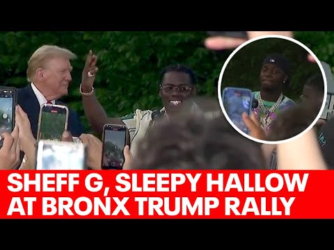 Sheff G, Sleepy Hallow join Donald Trump on stage at Bronx rally