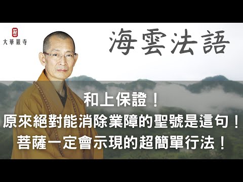 海雲法語 | 和上保證！原來絕對能消除業障的聖號是這句！菩薩一定會示現的超簡單行法！