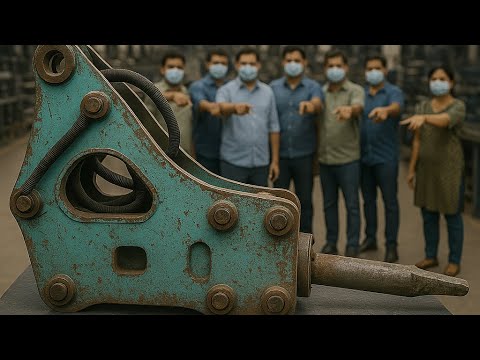 The excavator jack hammer was totally damaged & sales changes let’s repair to fix it