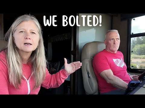 AFRAID to Stay at a Sketchy Campground so WE RAN! (Full Time RV)