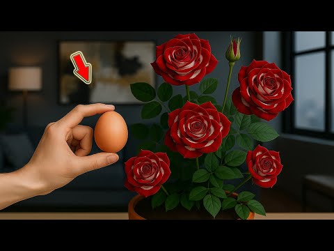Just 1 Egg! You Will Have A Beautiful Rose Plant With Countless Roots And Flowers!